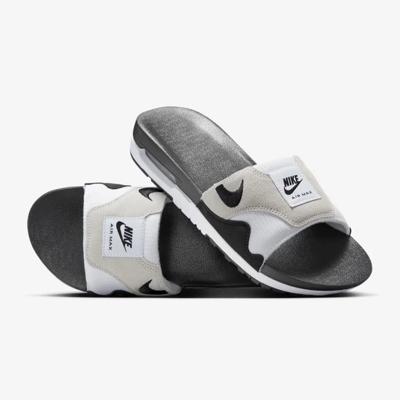Jordan Other - New Men’s Nike Air Max 1 Slides Black White Grey Slippers DH0295-102 NWOB